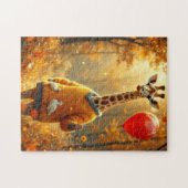 De Giraffe en de rode ballon Legpuzzel (Horizontaal)