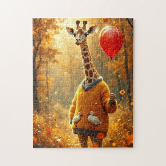 De Giraffe en de rode ballon Legpuzzel (Verticaal)