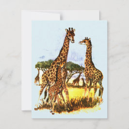 De Giraffe familie - Feestdagenkaart