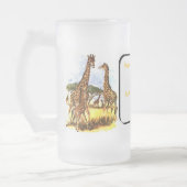 De Giraffe familie - Matglas Bierpul (Links)