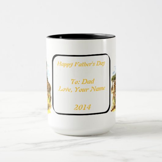 De Giraffe familie - Mok (Midden)