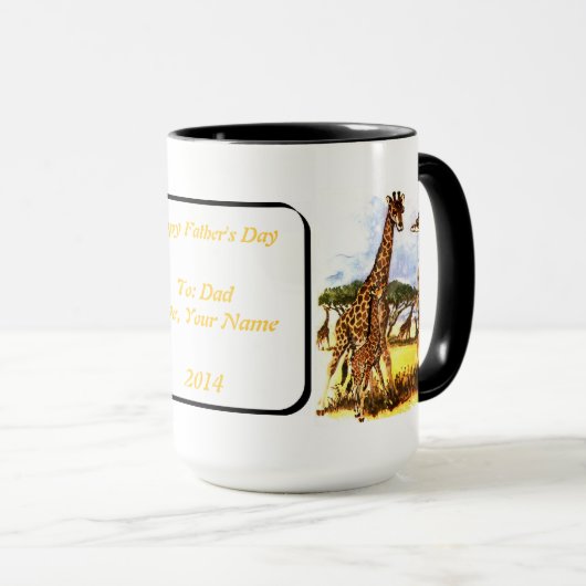 De Giraffe familie - Mok (Voorkant rechts)