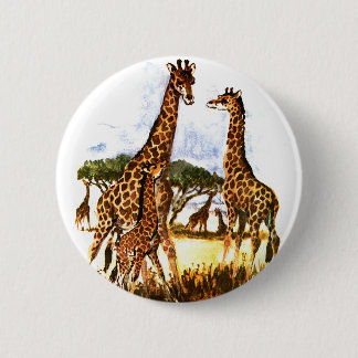De Giraffe familie - Ronde Button 5,7 Cm