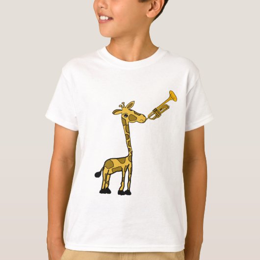 DE-Giraffe Het afspelen van de Trumpet-Shirt T-shirt (Voorkant)