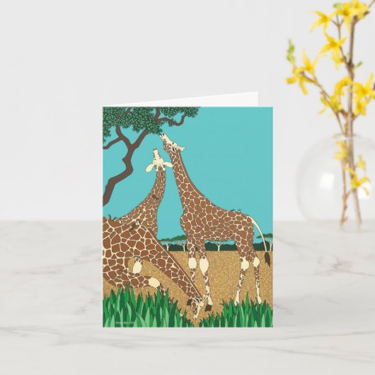 De Giraffe Kaart (Gele Bloem)