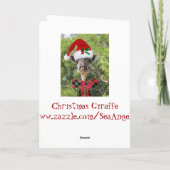 De Giraffe van Kerstmis Feestdagen Kaart (Achterkant)