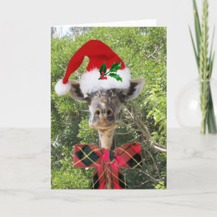 De Giraffe van Kerstmis Feestdagen Kaart