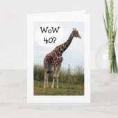 DE Giraffe ZEGT DAT 40 ER GOED UITZIET VANAF HIER! Kaart (Voorkant)