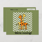 De Giraffes van de klap op Groene Verandering van  Aankondigingskaart (Voorkant / Achterkant)