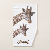 De Giraffes van de klap Persoonlijke Naam Bad Handdoek (Handdoek)