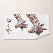 De Giraffes van de klap Persoonlijke Naam Bad Handdoek (Handdoek)