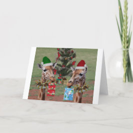 De Giraffes van Kerstmis Feestdagen Kaart