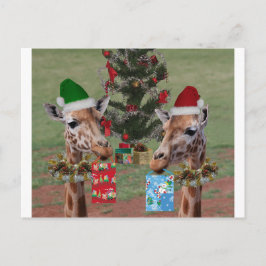 De Giraffes van Kerstmis Feestdagenkaart