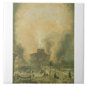 De Girandola bij de Castel Sant'Angelo Tegeltje