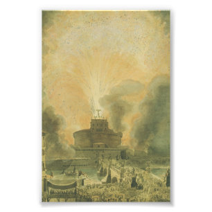 De Girandola in het Castel Sant'Angelo Foto Afdruk