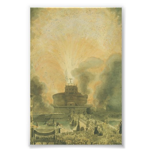 De Girandola in het Castel Sant'Angelo Foto Afdruk (Voorkant)