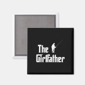 De Girlfather Grappige vader van het meisje Vist e Magneet (Voorkant / Achterkant)