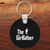 De Girlfather Grappige Vader Van Meisje Vissen Vad Sleutelhanger (Voorkant)
