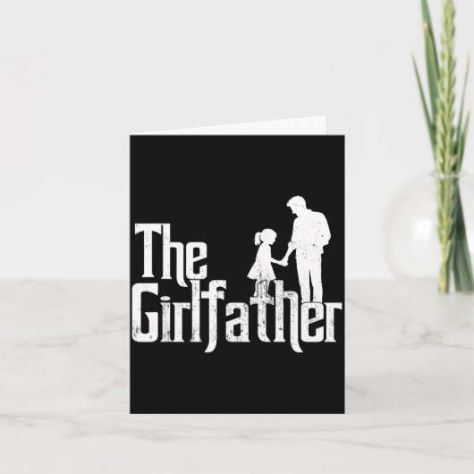 De girlfather grappige vader van meisjes vaderdag kaart (Voorkant)