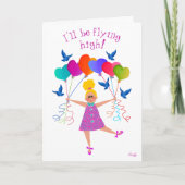 De Girls blonde ponytail 5x7-kaart Kaart (Voorkant)