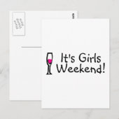 De Girls Weekend Wine Briefkaart (Voorkant / Achterkant)