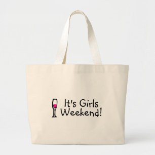 De Girls Weekend Wine Grote Tote Bag