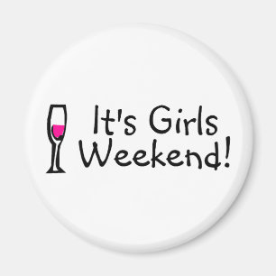 De Girls Weekend Wine Magneet