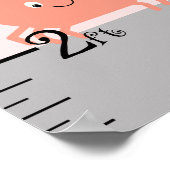 De 'Girly Ocean Life Growth Chart' houdt op 8x44! Poster (Hoek)