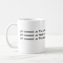De Git Commit Berichten Koffiemok