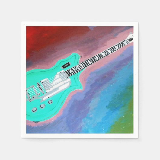 De gitaar papieren servetten (Voorkant)