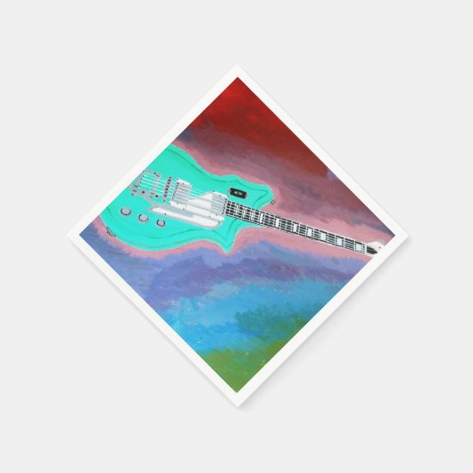 De gitaar papieren servetten (Hoek)