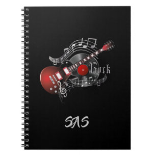 De Gitaar van de rots - Rood Notitieboek