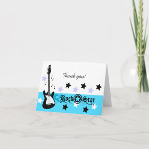 De Gitaar van de Ster van de rots *Blue* dankt u Bedankkaart
