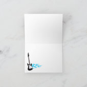 De Gitaar van de Ster van de rots *Blue* dankt u Bedankkaart (Binnen)