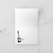 De Gitaar van de Ster van de rots *Pink* dankt u Bedankkaart (Binnen)