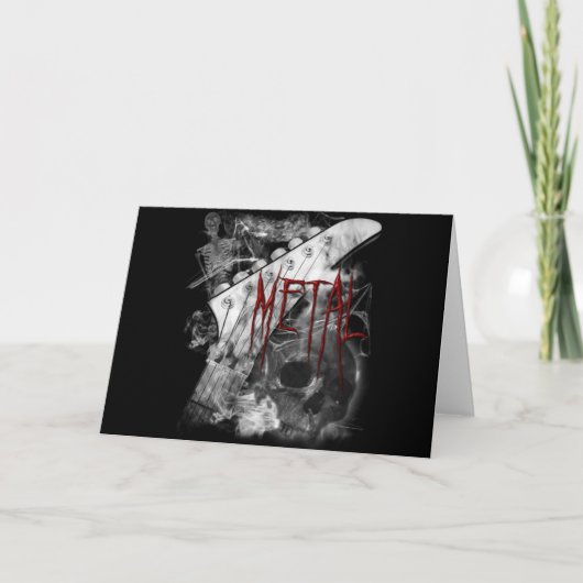 De Gitaar van het Metaal van de dood Kaart (Voorkant)