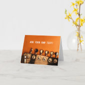 De gitaar VOEGT UW EIGEN TEKST toe Kaart (Gele Bloem)