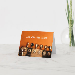 De gitaar VOEGT UW EIGEN TEKST toe Kaart