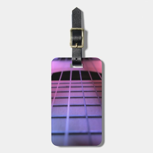 De gitaarhals op bagagelabel (Voorkant verticaal)