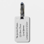 De gitaarspeler, Aangepaste Bagagelabels (Achterkant verticaal)