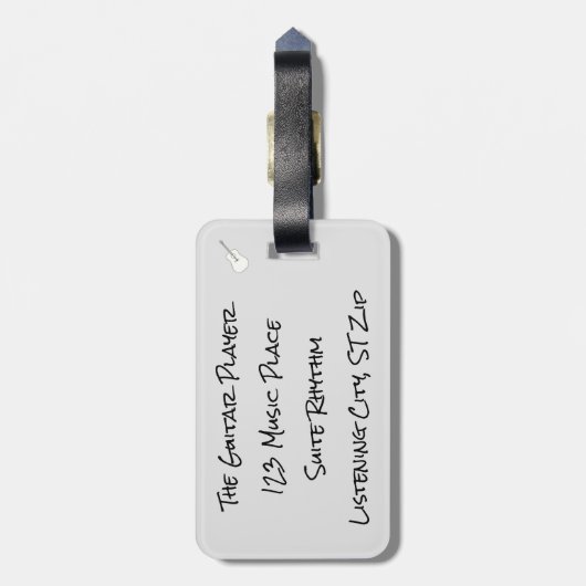 De gitaarspeler, Aangepaste Bagagelabels (Achterkant verticaal)