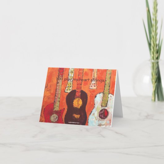 de gitaren, u spelen mijn hartkoorden. kaart (Voorkant)