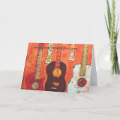 de gitaren, u spelen mijn hartkoorden. kaart (Achterkant)