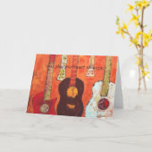 de gitaren, u spelen mijn hartkoorden. kaart (Gele Bloem)