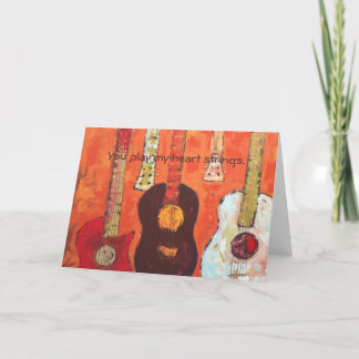 de gitaren, u spelen mijn hartkoorden. kaart