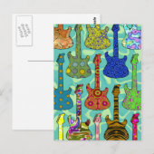 DE GITAREN VAN DE POP BRIEFKAART (Voorkant / Achterkant)