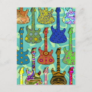 DE GITAREN VAN DE POP BRIEFKAART