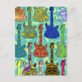 DE GITAREN VAN DE POP BRIEFKAART (Voorkant)