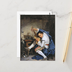 De Gitarist, beeldende kunst van Jean-Baptiste Gre Briefkaart
