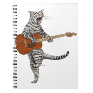 De gitarist Cat Notitieboek